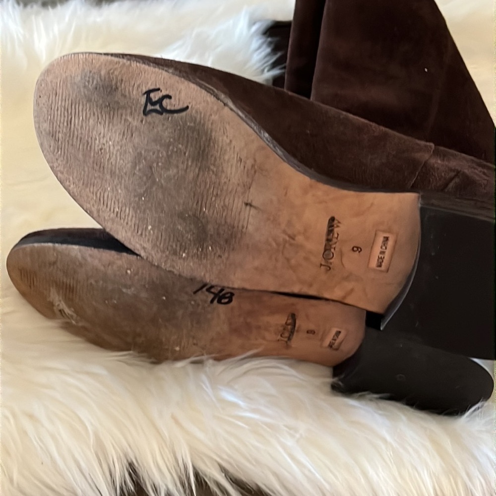 J.CREW HARPER SUEDE TALL BOOTS Size 9 ESTATE BROWN RIDING - Picture 5 of 6